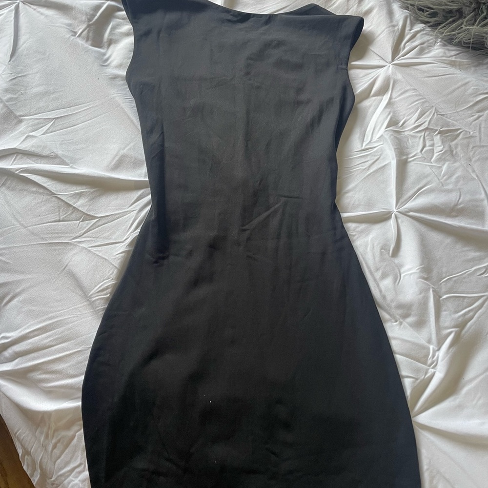 Aritzia One Shoulder Black Dress